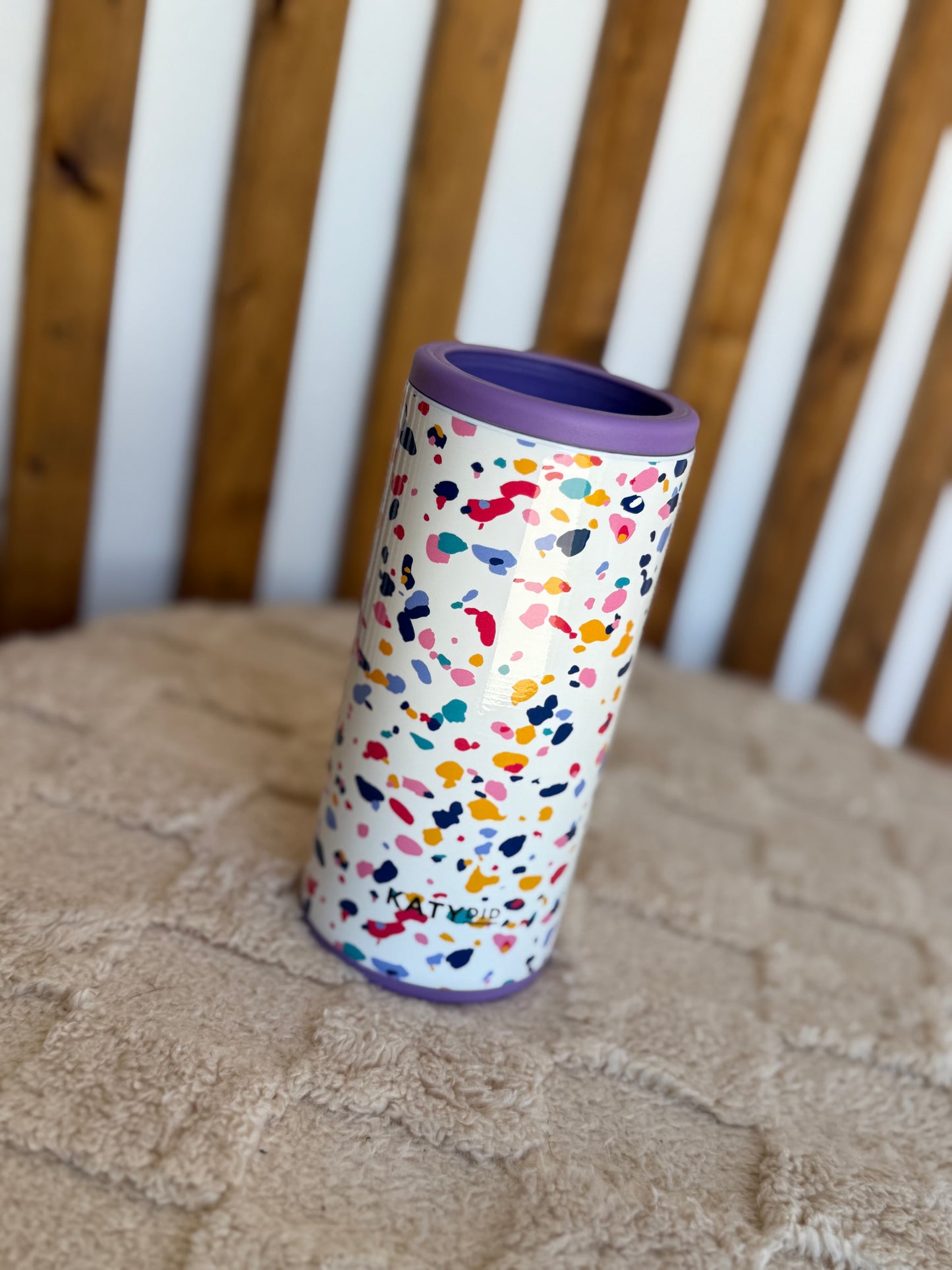 Confetti Print Can Cooler