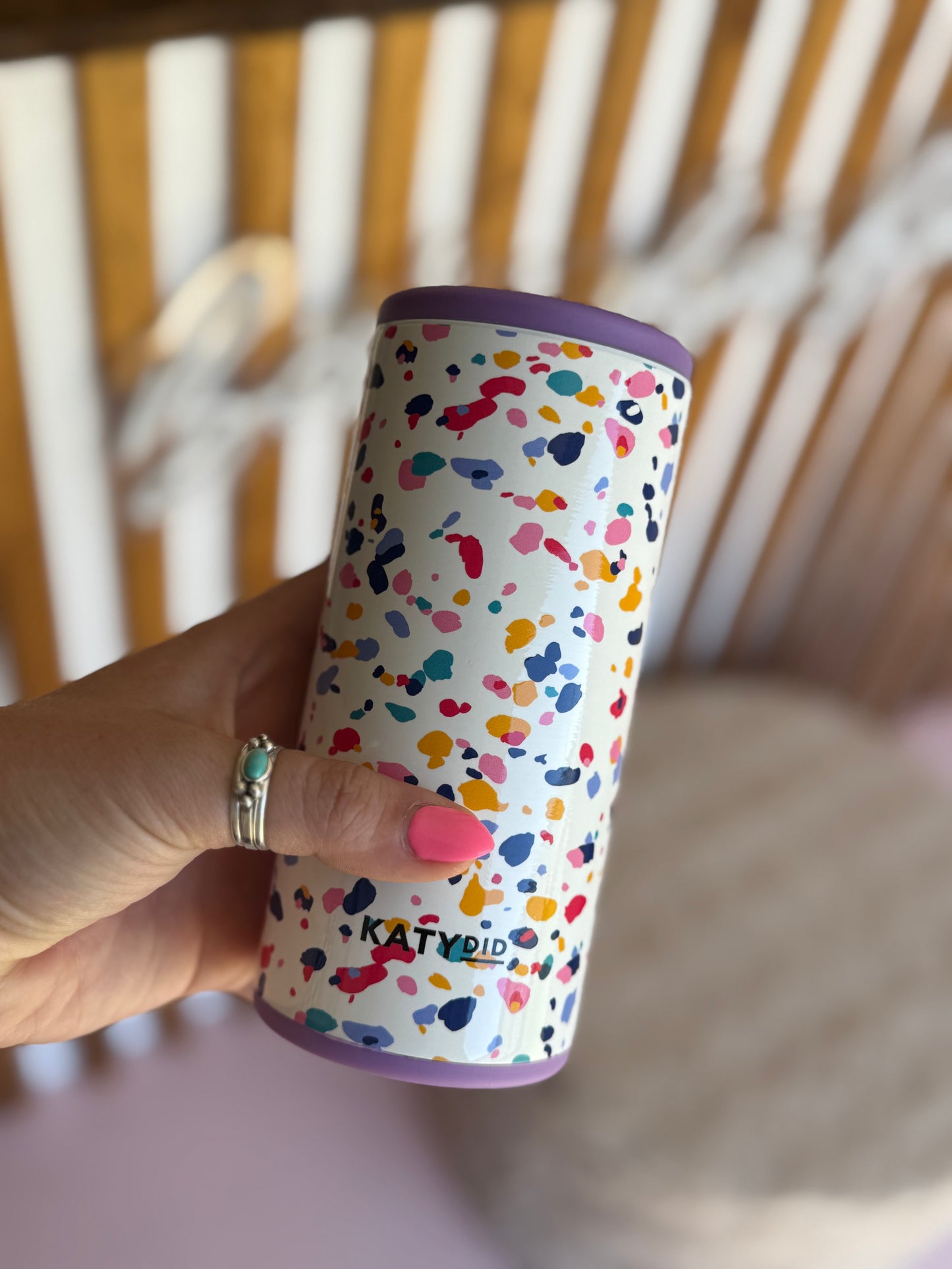 Confetti Print Can Cooler