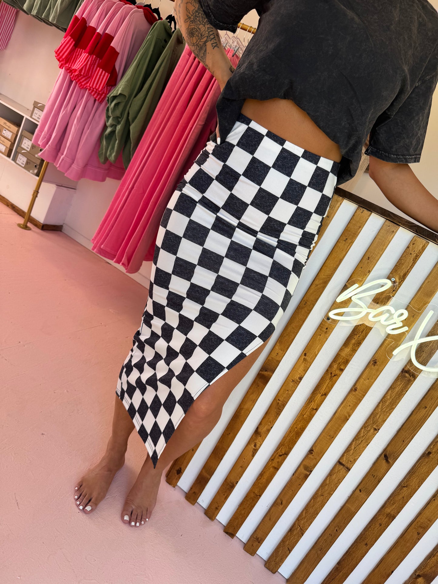 Checkered Skirt
