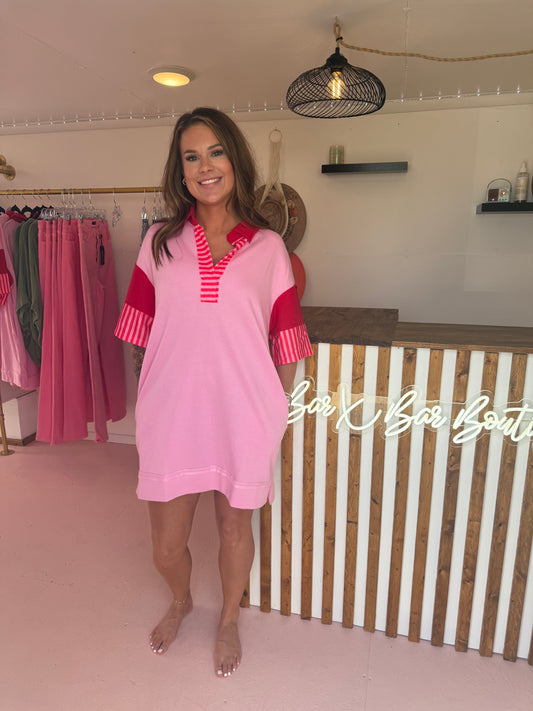 Pink T-shirt Dress