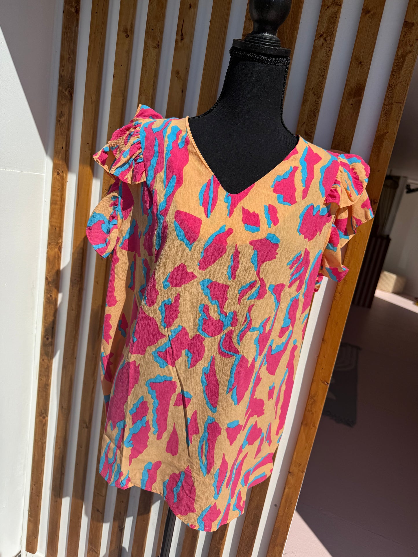 Peach Leopard Blouse