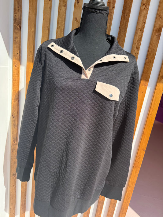 Black Quarter Zip Pullover